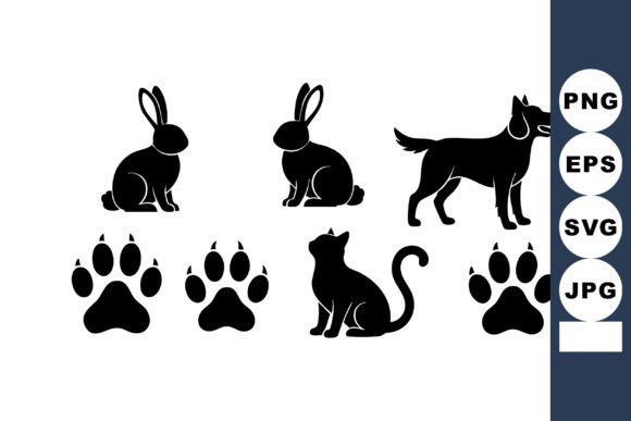 Black Silhouette Pet Icons