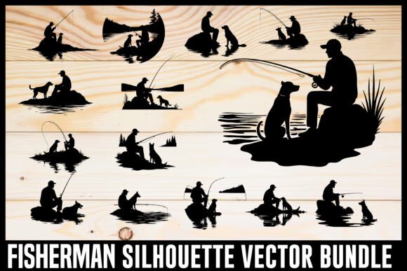 Fisherman Silhouette Vector Bundle Review