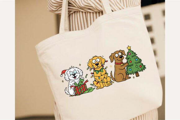 Funny Christmas Dogs PNG