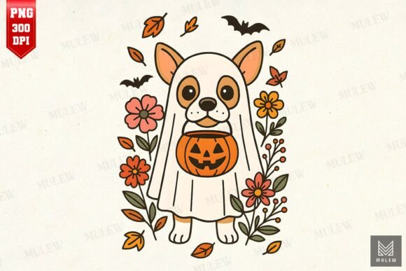 Halloween Chihuahua Flowers PNG: A Designer's Take