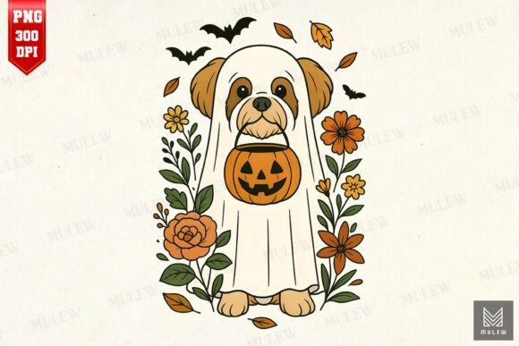 Halloween Shih Tzu with Fall Flowers Review