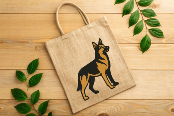 Majestic Black and Gold German Shepherd