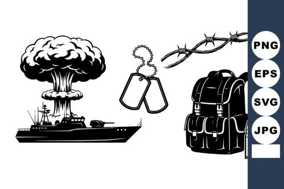 Military War Vector Clipart Set
