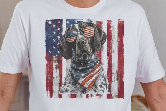 Patriotic German Shorthaired Pointer PNG