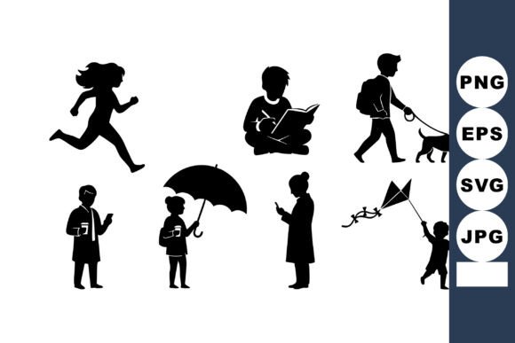 Silhouette Children Playing Vector: A Designer's Review