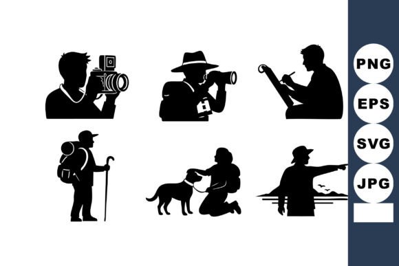 Silhouette Outdoor Adventure Vector