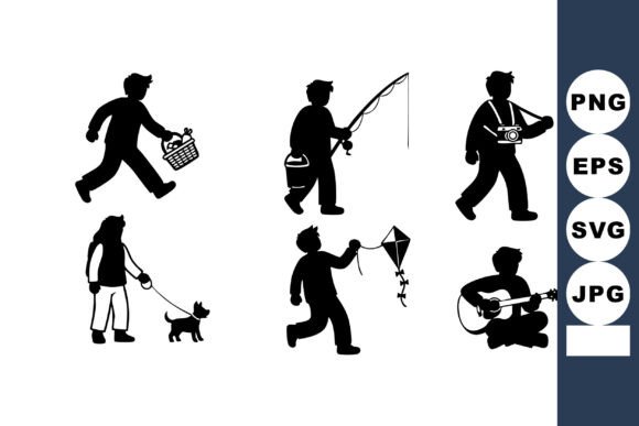 Silhouette People Leisure Activities