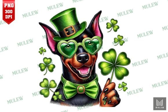 St Patrick s Day Doberman Pinscher PNG