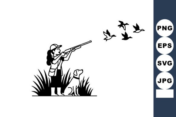 Woman Hunter Shooting Birds Vector: Practical Review